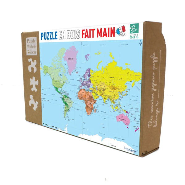 50 Piece - Map of the World Puzzle