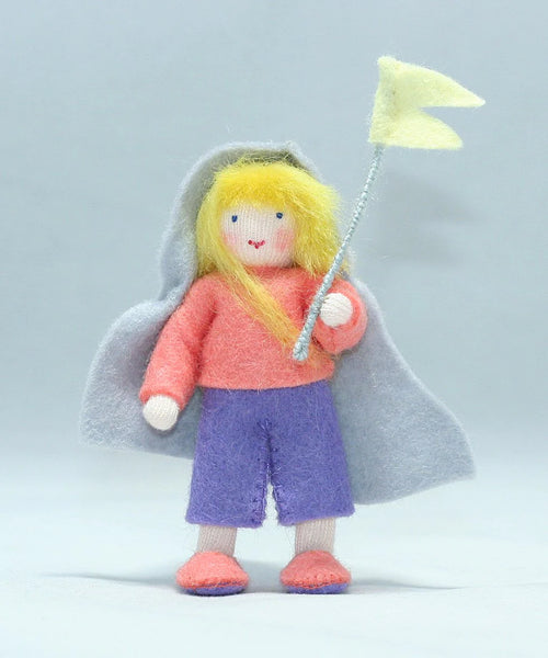 Wind Child (miniature bendable felt doll) - Fair Skin
