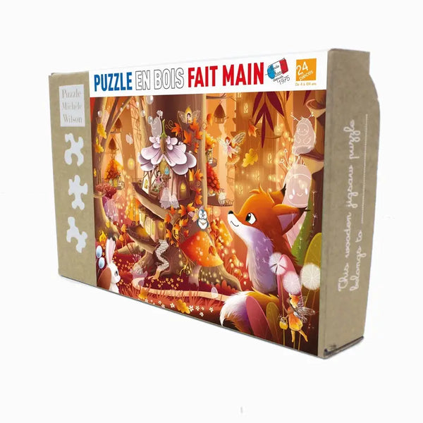 24 Piece - Wooden Art Puzzle For Children - Maison Des Fées