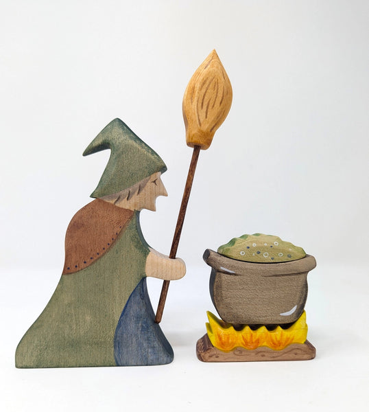 Witch with Broom (Cauldron not Included)