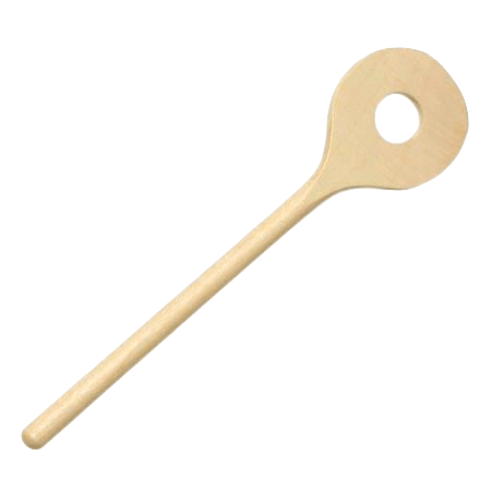 Round Wooden Spoon with Hole