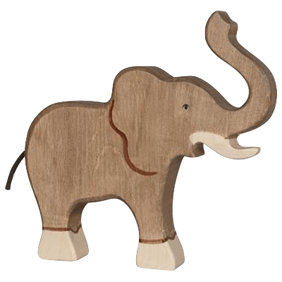 Elephant with Trunk Raised