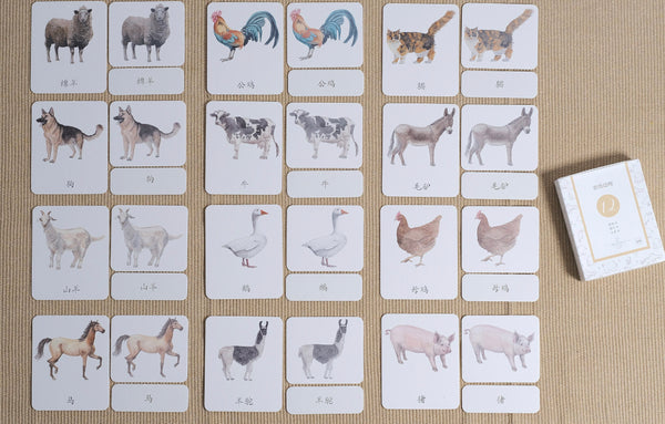 Farm 3-Part Nomenclature Cards -English Version