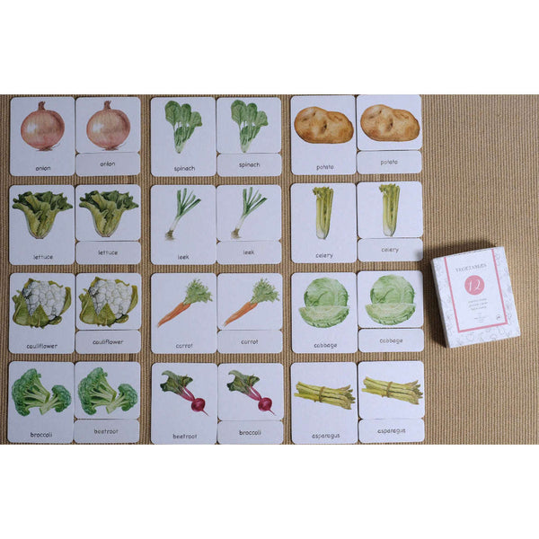 Vegetable 3-Part Nomenclature Cards