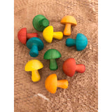 Colored Mushrooms Set of 10